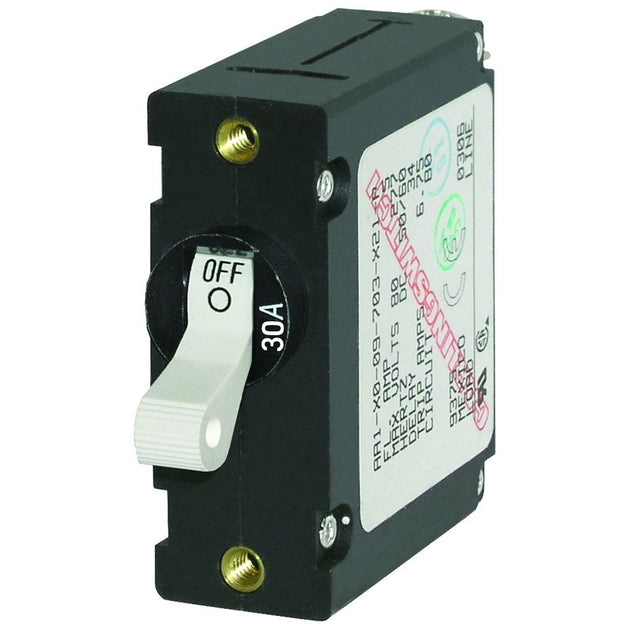 Blue Sea 7222 AC/DC Single Pole Magnetic World Circuit Breaker - 30AMP [7222] - Premium Circuit Breakers from Blue Sea Systems - Just $31.99! Shop now at Brushy Creek Marine