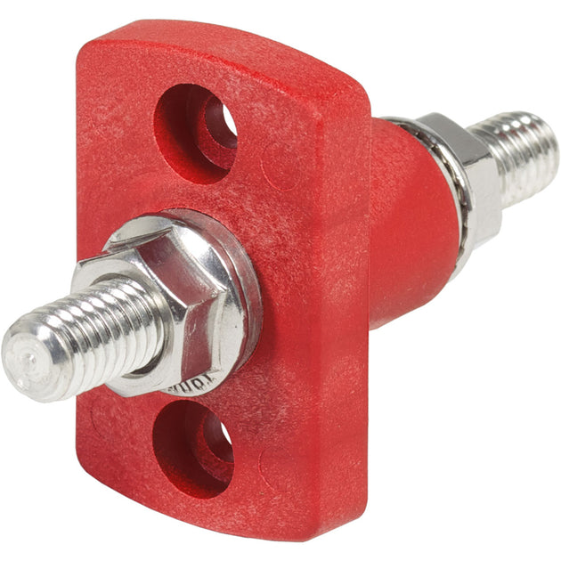 Blue Sea 2202 Red Terminal Feed Through Connectors [2202] - Premium Busbars, Connectors & Insulators from Blue Sea Systems - Just $35.99! Shop now at Brushy Creek Marine