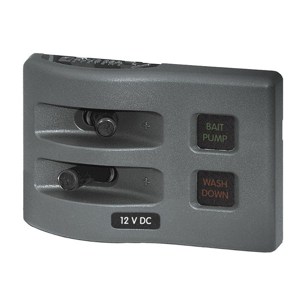 Blue Sea 4302 WeatherDeck Water Resistant Fuse Panel - 2 Position - Grey [4302] - Premium Electrical Panels from Blue Sea Systems - Just $83.99! Shop now at Brushy Creek Marine