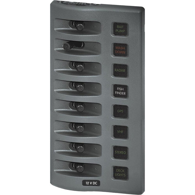 Blue Sea 4308 WeatherDeck Water Resistant Fuse Panel - 8 Position - Grey [4308] - Premium Electrical Panels from Blue Sea Systems - Just $265.99! Shop now at Brushy Creek Marine