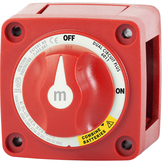 Blue Sea 6011 m-Series (Mini) Battery Switch Dual Circuit Plus [6011] - Premium Battery Management from Blue Sea Systems - Just $74.99! Shop now at Brushy Creek Marine