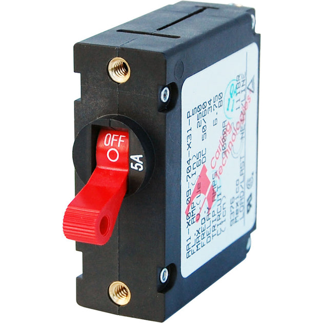 Blue Sea 7201 AC/DC Single Pole Magnetic World Circuit Breaker  -  5 AMP [7201] - Premium Circuit Breakers from Blue Sea Systems - Just $30.99! Shop now at Brushy Creek Marine