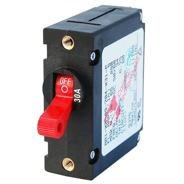 Blue Sea 7221 AC / DC Single Pole Magnetic World Circuit Breaker  -  30 Amp [7221] - Premium Circuit Breakers from Blue Sea Systems - Just $31.99! Shop now at Brushy Creek Marine