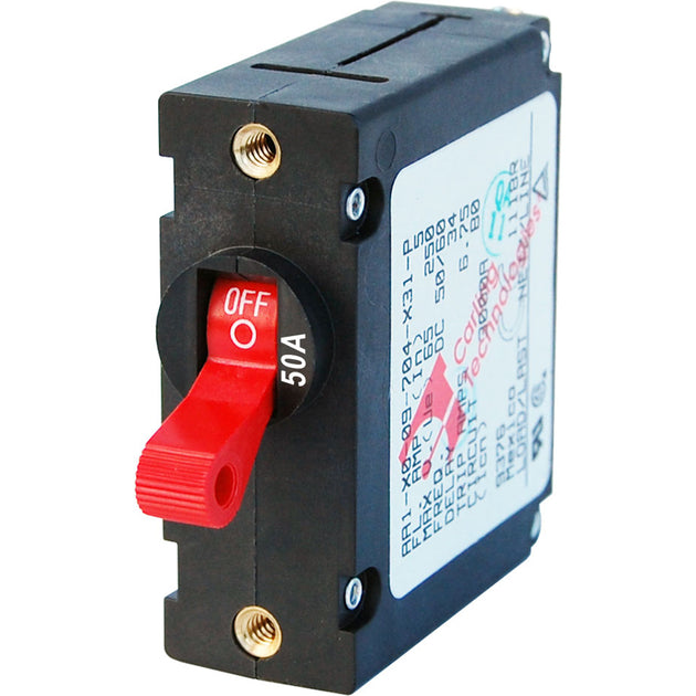 Blue Sea 7229 AC / DC Single Pole Magnetic World Circuit Breaker  -  50 Amp [7229] - Premium Circuit Breakers from Blue Sea Systems - Just $31.99! Shop now at Brushy Creek Marine