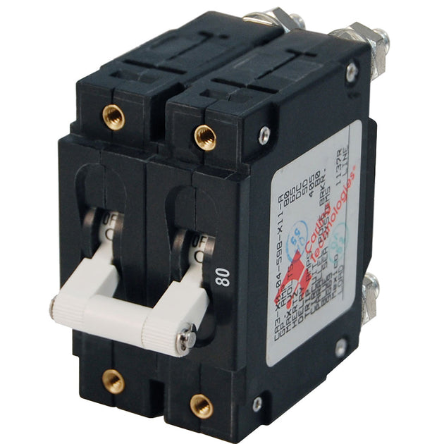 Blue Sea 7256 C-Series Double Pole Circuit Breaker - 80A [7256] - Premium Circuit Breakers from Blue Sea Systems - Just $192.99! Shop now at Brushy Creek Marine