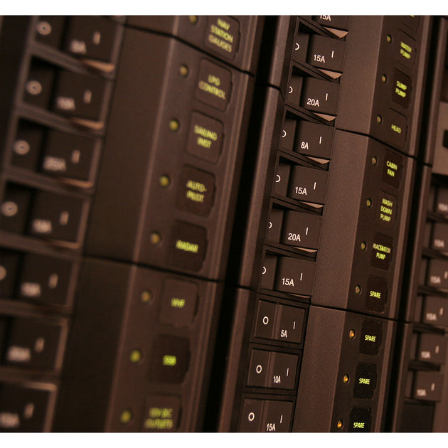 Blue Sea 7403 Single Pole Small Case 2" Flat Rocker Circuit Breaker  -  15 Amp [7403] - Premium Circuit Breakers from Blue Sea Systems - Just $40.99! Shop now at Brushy Creek Marine