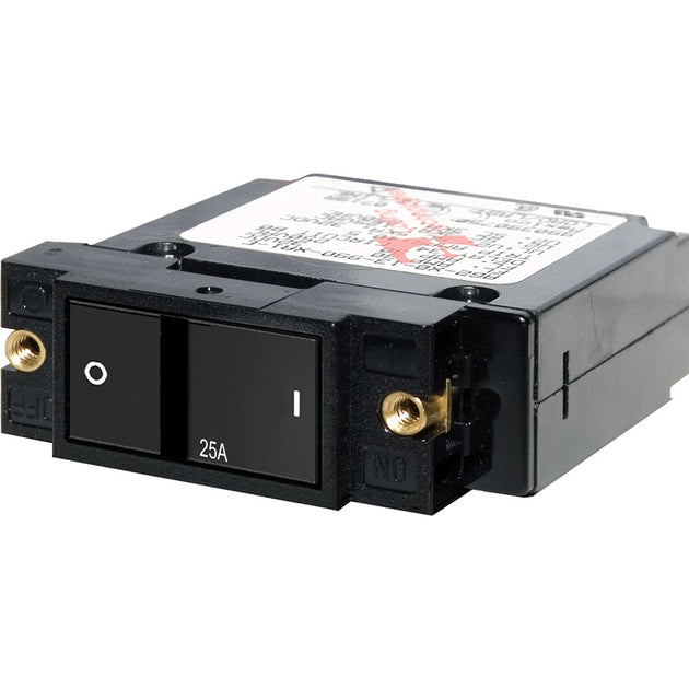 Blue Sea 7405 Single Pole Small Case 2" Flat Rocker Circuit Breaker  -  25 Amp [7405] - Premium Circuit Breakers from Blue Sea Systems - Just $40.99! Shop now at Brushy Creek Marine