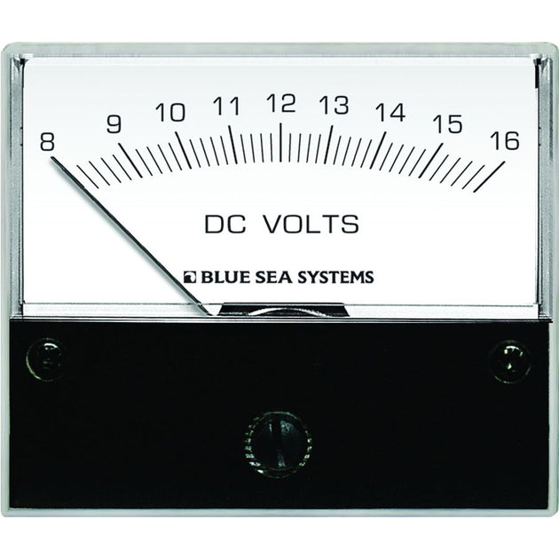 Blue Sea 8003 DC Analog Voltmeter - 2-3/4" Face, 8-16 Volts DC [8003] - Premium Meters & Monitoring from Blue Sea Systems - Just $63.99! Shop now at Brushy Creek Marine