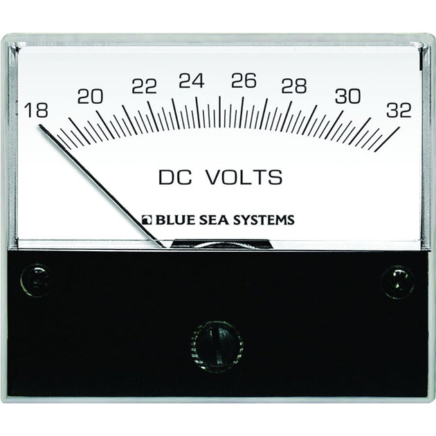 Blue Sea 8240 DC Analog Voltmeter - 2-3/4" Face, 18-32 Volts DC [8240] - Premium Meters & Monitoring from Blue Sea Systems - Just $64.99! Shop now at Brushy Creek Marine