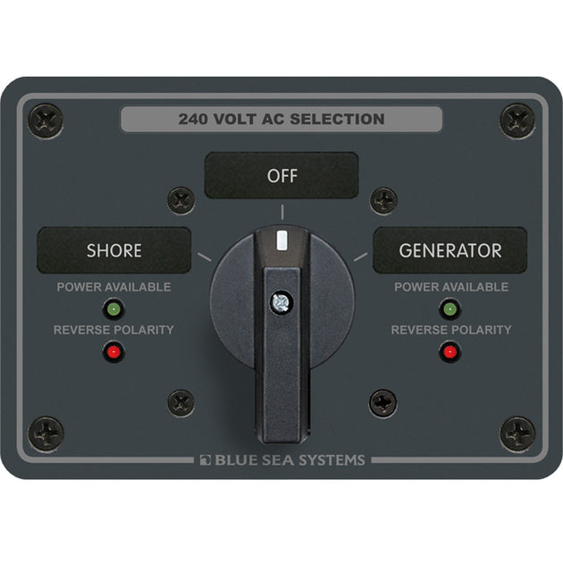 Blue Sea 8363 AC Rotary Switch Panel 65 Ampere 2 Positions + OFF, 3 Pole [8363] - Premium Electrical Panels from Blue Sea Systems - Just $724.99! Shop now at Brushy Creek Marine