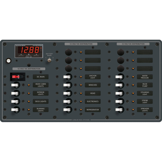 Blue Sea 8379 DC Main + 20 Positions [8379] - Premium Electrical Panels from Blue Sea Systems - Just $1749.99! Shop now at Brushy Creek Marine
