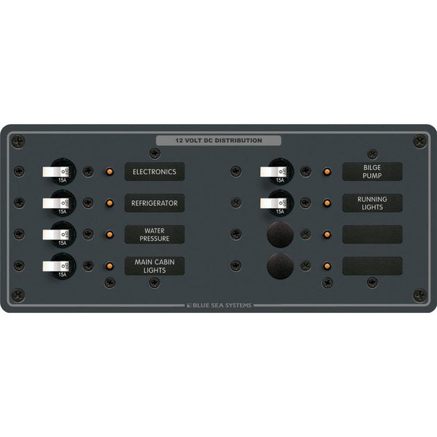 Blue Sea 8385 DC 8 Position Horizontal [8385] - Premium Electrical Panels from Blue Sea Systems - Just $501.99! Shop now at Brushy Creek Marine