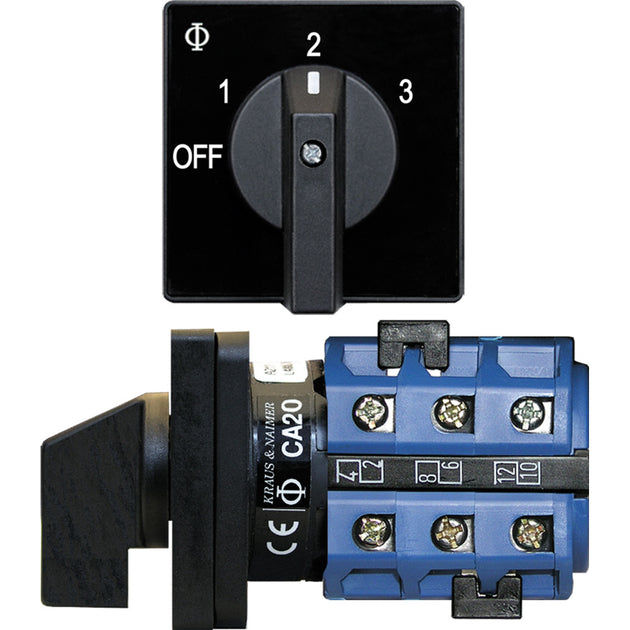 Blue Sea 9010 Switch, AV 120VAC 32A OFF +3 Positions [9010] - Premium Switches & Accessories from Blue Sea Systems - Just $283.99! Shop now at Brushy Creek Marine