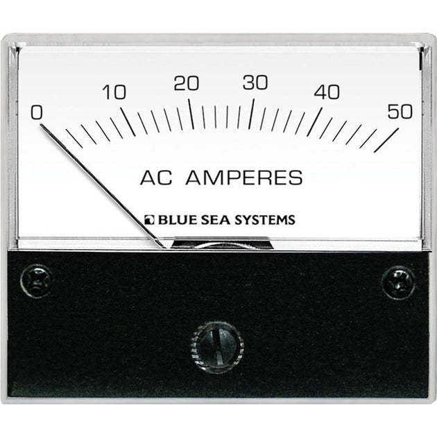 Blue Sea 9630 AC Analog Ammeter  0-50 Amperes AC [9630] - Premium Meters & Monitoring from Blue Sea Systems - Just $102.99! Shop now at Brushy Creek Marine