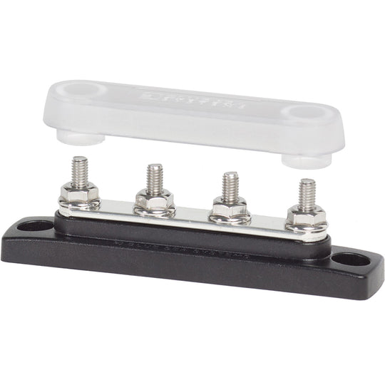 Blue Sea 2315 MiniBus 100 Ampere Common BusBar 4 x 10-32 Stud Terminal with Cover [2315] - Premium Busbars, Connectors & Insulators from Blue Sea Systems - Just $25.99! Shop now at Brushy Creek Marine
