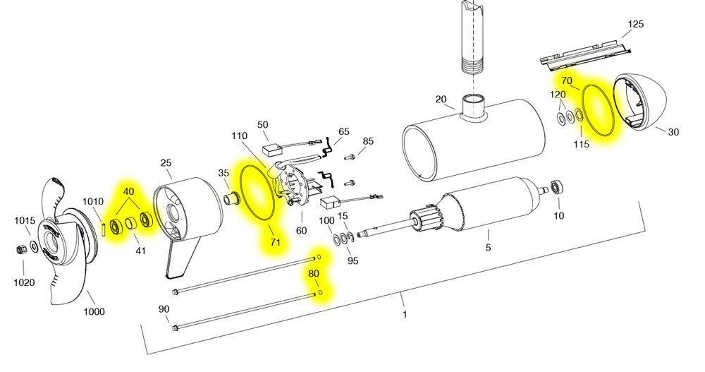 Minn Kota Seal Kit 36 Volt (112#) - Premium  from Brushy Creek Marine - Just $7.95! Shop now at Brushy Creek Marine