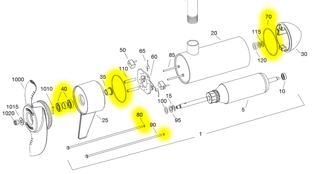 Minn Kota Seal Kit 4" Lower Unit 2889460 - Premium  from Brushy Creek Marine - Just $10! Shop now at Brushy Creek Marine