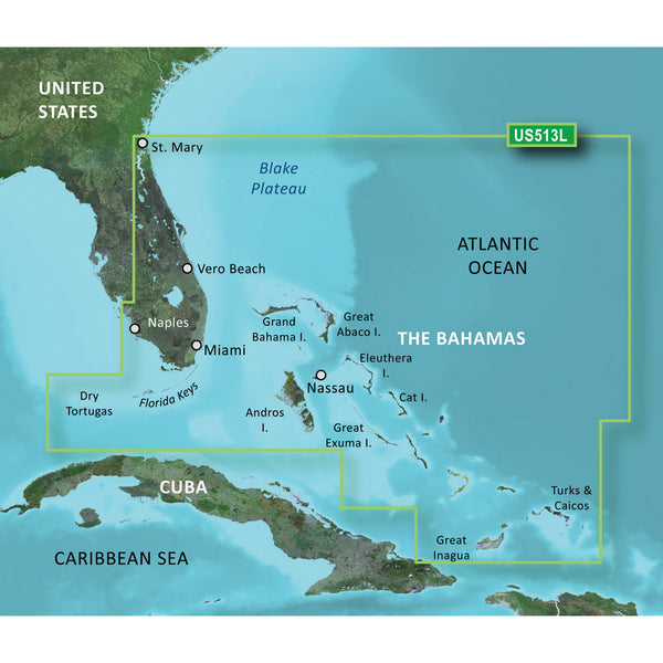 Garmin BlueChart g3 Vision HD - VUS513L - Jacksonville - Bahamas - microSD/SD [010-C0742-00] - Premium Garmin BlueChart Vision from Garmin - Just $449.99! Shop now at Brushy Creek Marine