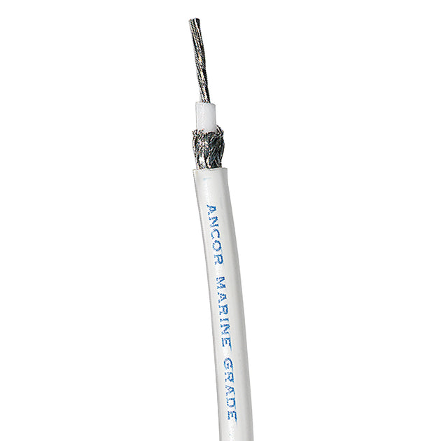 Ancor RG 8X White Tinned Coaxial Cable - 250 [151525] - Premium Wire from Ancor - Just $342.99! Shop now at Brushy Creek Marine