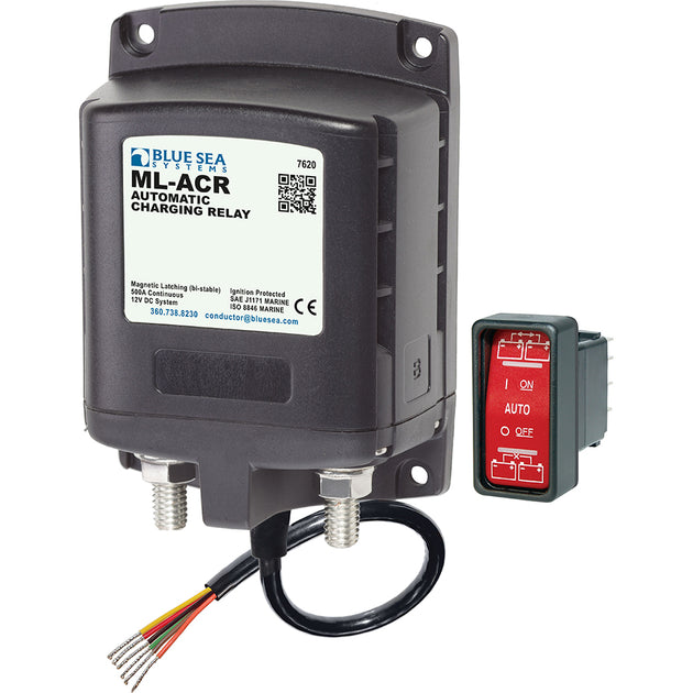 Blue Sea 7620 ML-Series Automatic Charging Relay (Magnetic Latch) 12VDC [7620] - Premium Battery Management from Blue Sea Systems - Just $428.99! Shop now at Brushy Creek Marine