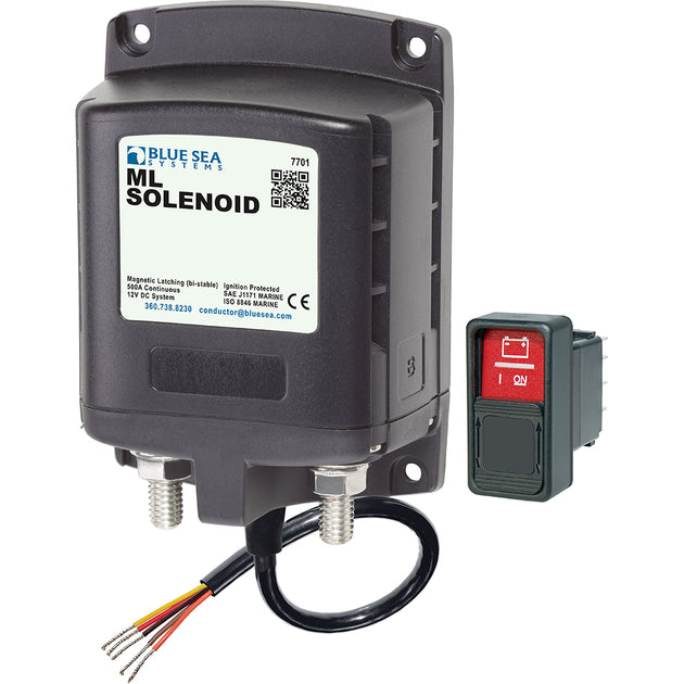 Blue Sea 7701 ML-Series Solenoid w/Contura Switch 12VDC [7701] - Premium Battery Management from Blue Sea Systems - Just $327.99! Shop now at Brushy Creek Marine