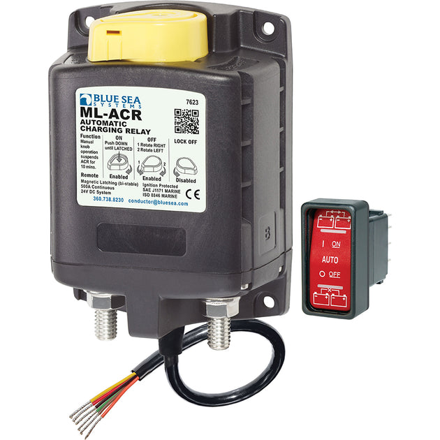 Blue Sea 7623 ML-Series Heavy Duty Automatic Charging Relay - 24V [7623] - Premium Battery Management from Blue Sea Systems - Just $375.99! Shop now at Brushy Creek Marine
