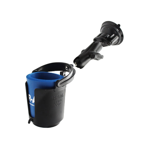 RAM Mount Drink Cup Holder w/Suction Base [RAM-B-132SU] - Premium Accessories from RAM Mounting Systems - Just $53.99! Shop now at Brushy Creek Marine