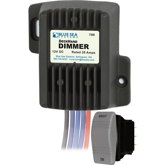 Blue Sea 7508 DeckHand Dimmer - 25 Amp/12V [7508] - Premium Switches & Accessories from Blue Sea Systems - Just $130.99! Shop now at Brushy Creek Marine
