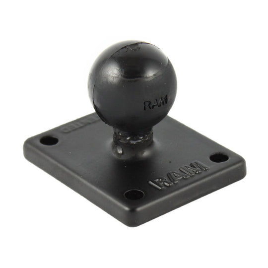 RAM Mount Square 2" x 1.7" Base w/1" Ball [RAM-B-347U] - Premium GPS - Accessories from RAM Mounting Systems - Just $9.49! Shop now at Brushy Creek Marine