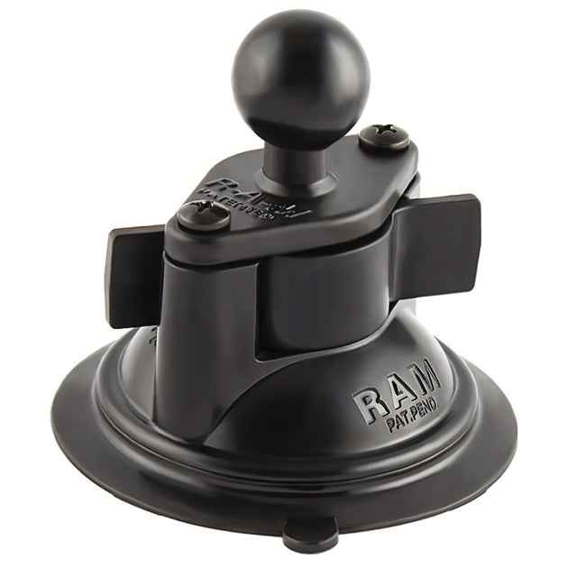 RAM Mount 3.25" Diameter Suction Cup Twist Lock Mount w/1" Ball [RAM-B-224-1U] - Premium Suction Cup Mounts from RAM Mounting Systems - Just $21.49! Shop now at Brushy Creek Marine