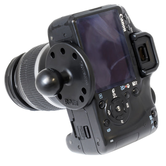 RAM Mount 2.5" Round Base w/1" Ball and 1/4"-20 Threaded Male Post [RAM-B-202AU] - Premium Camera Mounts from RAM Mounting Systems - Just $15.49! Shop now at Brushy Creek Marine