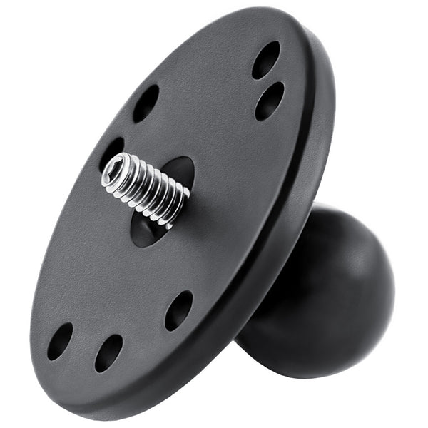 RAM Mount 2.5" Round Base w/1" Ball and 1/4"-20 Threaded Male Post [RAM-B-202AU] - Premium Camera Mounts from RAM Mounting Systems - Just $15.49! Shop now at Brushy Creek Marine