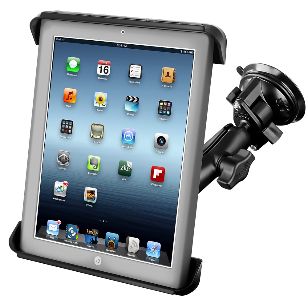 RAM Mount Tab-Tite iPad / HP TouchPad Cradle Twist Lock Suction Cup Mount [RAM-B-166-TAB3U] - Premium Tablet Mounts from RAM Mounting Systems - Just $74.49! Shop now at Brushy Creek Marine
