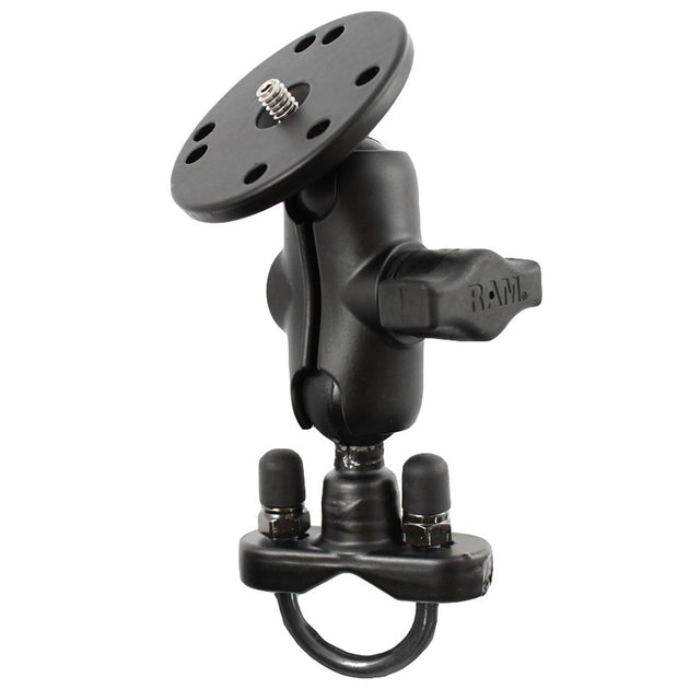 RAM Mount Handlebar U-Bolt Base Short Arm w/1/4" -20 Threaded Stud f/ Cameras [RAM-B-149ZA-C1U] - Premium Rail/Handle Bar Mounts from RAM Mounting Systems - Just $44.99! Shop now at Brushy Creek Marine