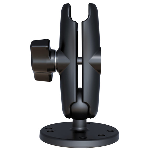 RAM Mount Double Socket Arm w/2.5" Round Base [RAM-B-103U] - Premium Surface Mount from RAM Mounting Systems - Just $24.99! Shop now at Brushy Creek Marine