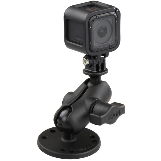 RAM Mount GoPro Hero Short Arm Flat Surface Mount [RAM-B-138-A-GOP1U] - Premium Accessories from RAM Mounting Systems - Just $32.99! Shop now at Brushy Creek Marine