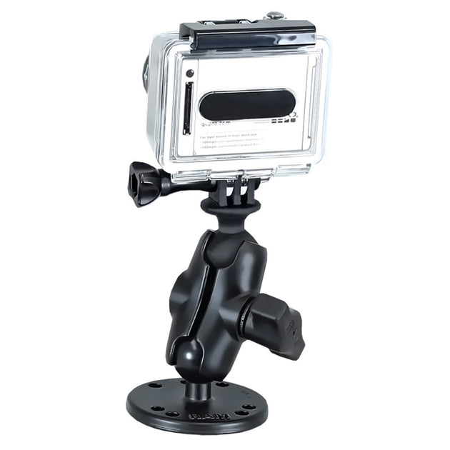 RAM Mount GoPro Hero Short Arm Flat Surface Mount [RAM-B-138-A-GOP1U] - Premium Accessories from RAM Mounting Systems - Just $32.99! Shop now at Brushy Creek Marine