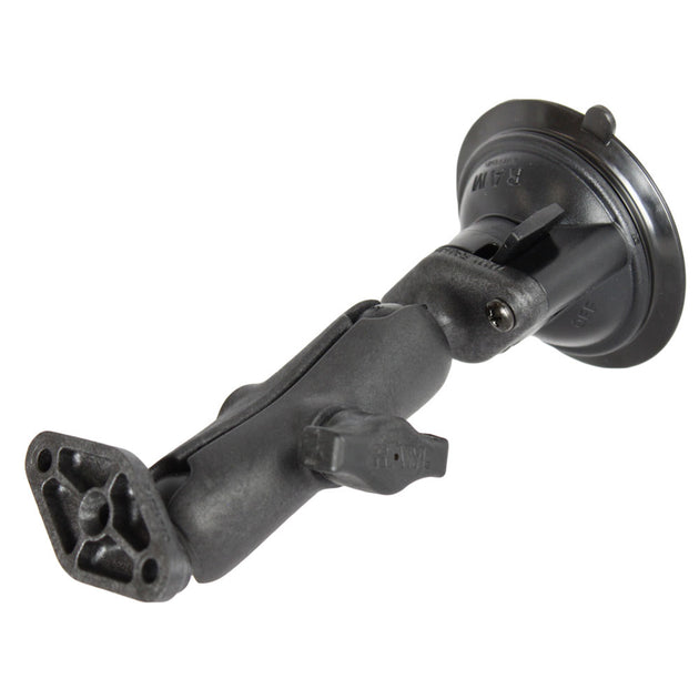 RAM Mount Composite Twist Lock Suction Cup w/Double Socket Arm & Double Base Adapter [RAP-B-166U] - Premium Suction Cup Mounts from RAM Mounting Systems - Just $34.99! Shop now at Brushy Creek Marine