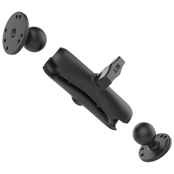 RAM Mount 1.5" Ball Double Socket Arm w/2 2.5" Round Bases - AMPs Pattern [RAM-101U] - Premium Surface Mount from RAM Mounting Systems - Just $57.49! Shop now at Brushy Creek Marine