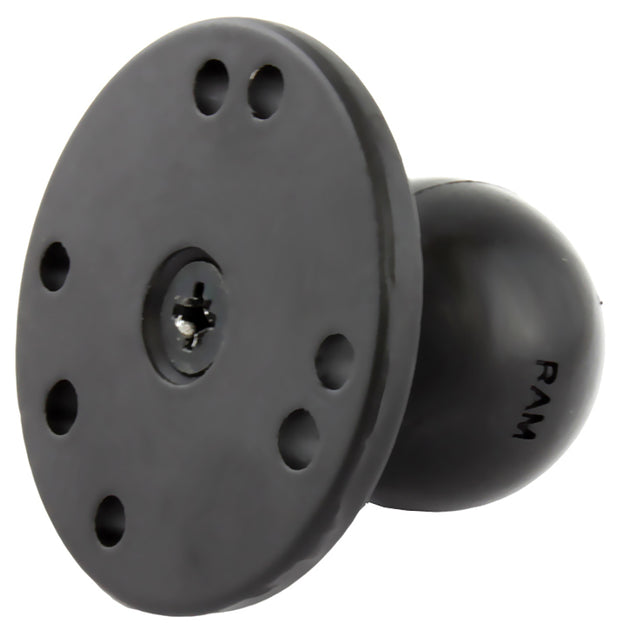 RAM Mount 2.5" Round Base w/0.31-18 Female Thread & 1.5" Ball - AMPs Pattern [RAM-202U-MT1] - Premium C Size from RAM Mounting Systems - Just $19.49! Shop now at Brushy Creek Marine