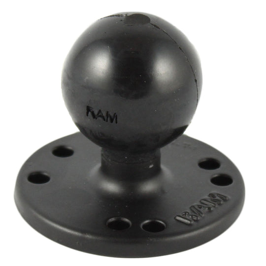 RAM Mount 2.5" Round Base w/0.31-18 Female Thread & 1.5" Ball - AMPs Pattern [RAM-202U-MT1] - Premium C Size from RAM Mounting Systems - Just $19.49! Shop now at Brushy Creek Marine