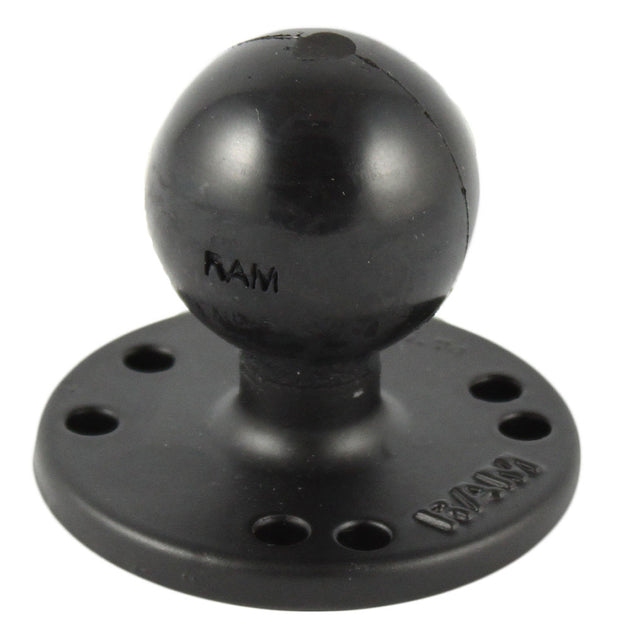 RAM Mount 2.5" Round Base w/0.31-18 Female Thread & 1.5" Ball - AMPs Pattern [RAM-202U-MT1] - Premium C Size from RAM Mounting Systems - Just $19.49! Shop now at Brushy Creek Marine