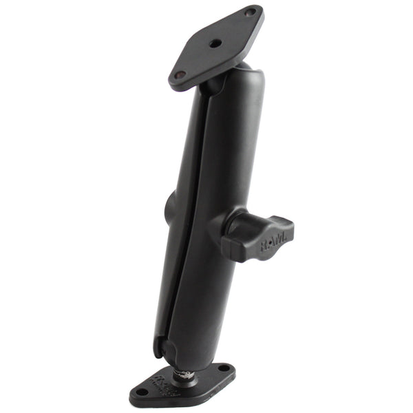 RAM Mount 1" Diameter Ball Mount w/Long Arm & 2 Diamond Bases [RAM-B-102U-C] - Premium Surface Mount from RAM Mounting Systems - Just $40.49! Shop now at Brushy Creek Marine