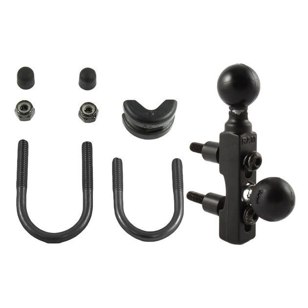 RAM Mount Motorcycle Combination Base f/Handlebar or Brake/Clutch Reservoir w/2 1" Balls [RAM-B-309-8U] - Premium B Size from RAM Mounting Systems - Just $33.49! Shop now at Brushy Creek Marine