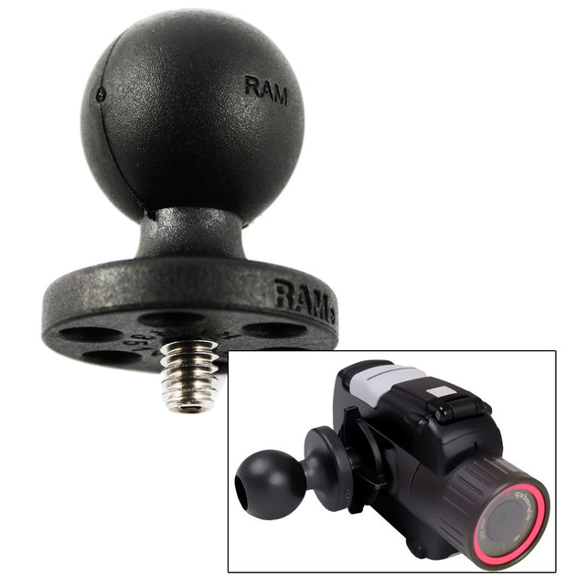 RAM Mount Composite 1" Ball w/1/4-20 Stud f/Cameras, Camcorders [RAP-B-366U] - Premium Camera Mounts from RAM Mounting Systems - Just $10.99! Shop now at Brushy Creek Marine