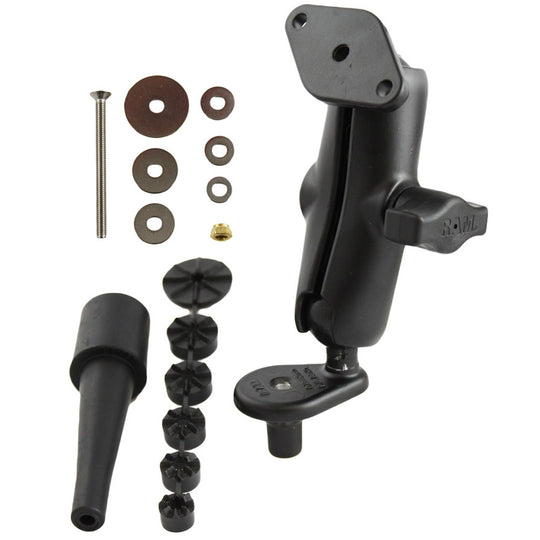 RAM Mount Fork Stem Motorcycle Base w/Double Socket Diamond [RAM-B-176U] - Premium Motorcycle Mounts from RAM Mounting Systems - Just $41.99! Shop now at Brushy Creek Marine