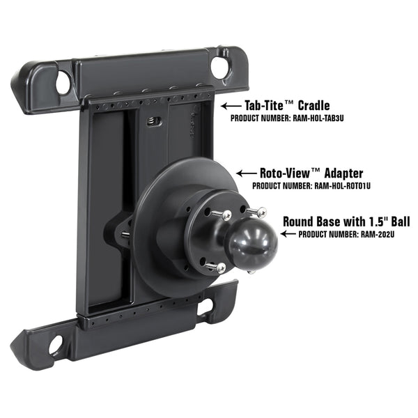 RAM Mount Roto-View Adapter Plate [RAM-HOL-ROTO1U] - Premium Tablet Mounts from RAM Mounting Systems - Just $23.99! Shop now at Brushy Creek Marine