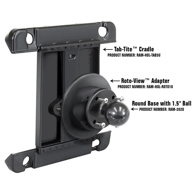RAM Mount Roto-View Adapter Plate [RAM-HOL-ROTO1U] - Premium Tablet Mounts from RAM Mounting Systems - Just $23.49! Shop now at Brushy Creek Marine