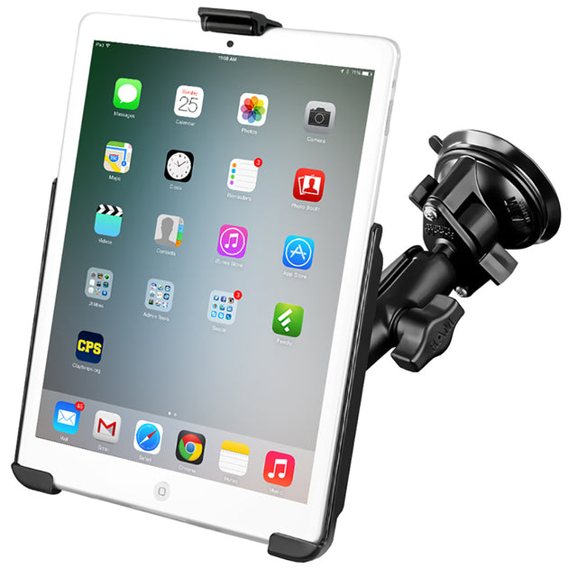 RAM Mount Suction Cup Mount w/Apple iPad mini EZ-ROLL'R Cradle [RAM-B-166-AP14U] - Premium iPad/iPhone/iPod Mounts from RAM Mounting Systems - Just $61.99! Shop now at Brushy Creek Marine