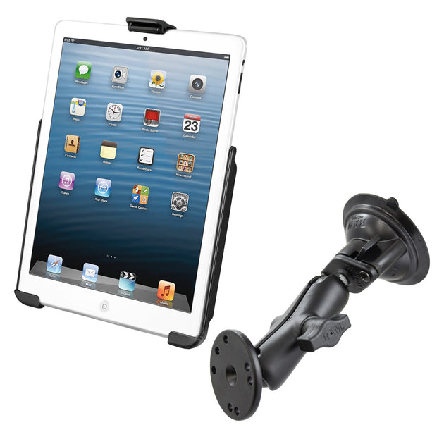 RAM Mount Suction Cup Mount w/Apple iPad mini EZ-ROLL'R Cradle [RAM-B-166-AP14U] - Premium iPad/iPhone/iPod Mounts from RAM Mounting Systems - Just $61.99! Shop now at Brushy Creek Marine
